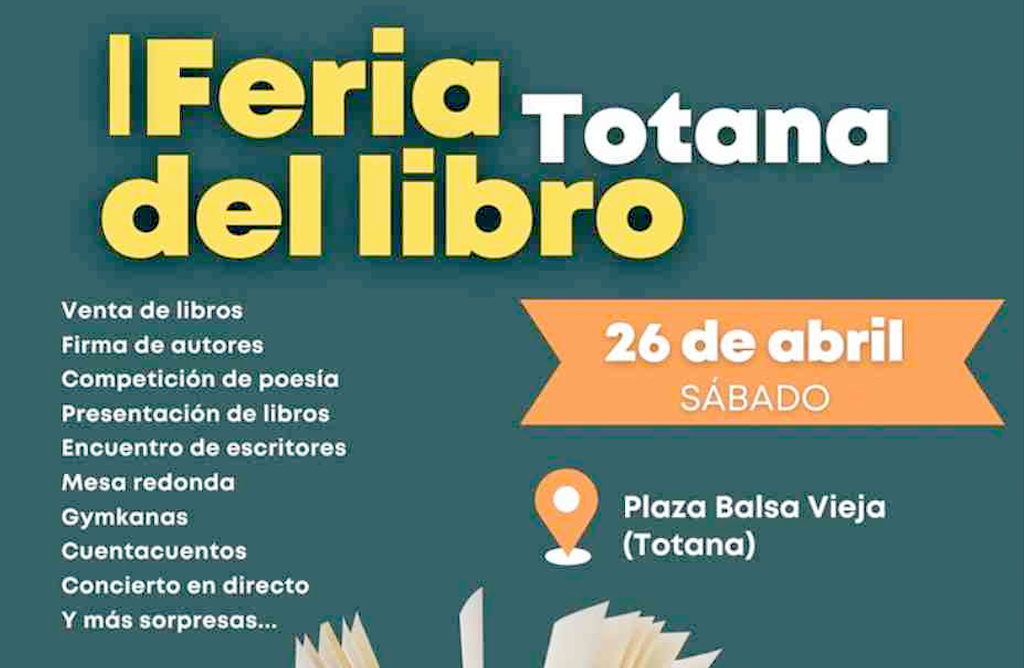 Totana acoge su I Feria del Libro este sbado 26 de abril en la Plaza de la Constitucin